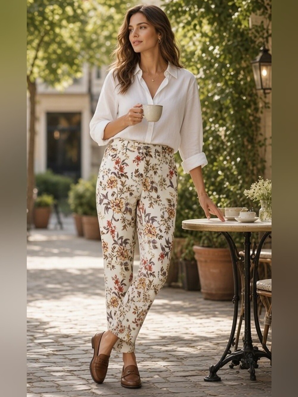 Gloria Vanderbilt Amanda Women's Size 10 Floral Pattern Print Capris Crop Jeans.